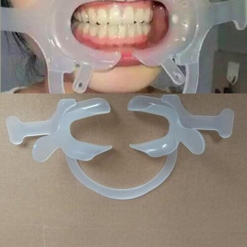 Lyncmed Mouth Orthodontic C Shape Open Mouth Gag Food Grade Intraoral Cheek Lip Retractor with Handle Dentist Cheek Retractor