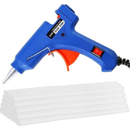 Hot Melt Glue Gun with 30pc 7mm*200mm Glue Stick Industrial Mini Guns Thermo Electric Heat Temperature Tool