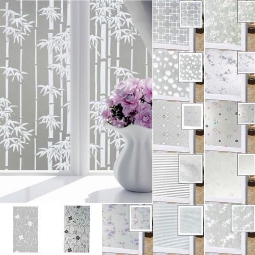 Privacy Window Film Frosted Glass Door Film Adhesive Window Cling Stickers Office and Home Decoration Frosted Window Stickers