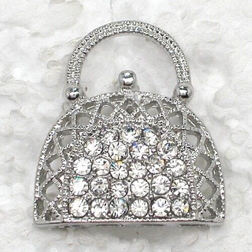Clear Rhinestone Handbag Pin brooches C130 A