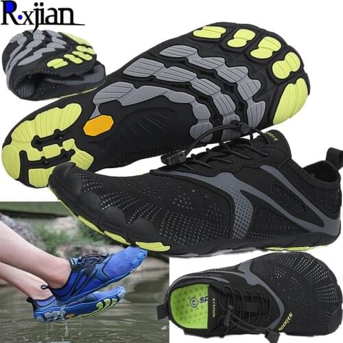 R.XJIAN couple outdoor five-finger hiking shoes wading river upstream shoes beach shoes swimming shoes yoga fitness shoes 35-47