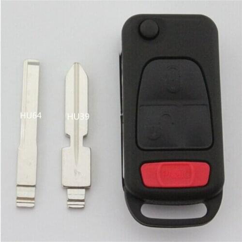 DAKATU Flip Remote Control Key Shell Case 2+1 Button HU39 HU64 Blade FOB for Mercedes-Benz ML350 ML500 ML320 ML55