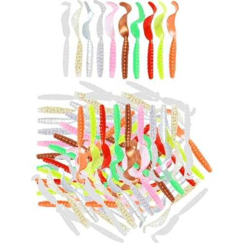 Fishing Bait Lures Realistic Swimbait Artificial Grub Worm Soft Gear Tackles