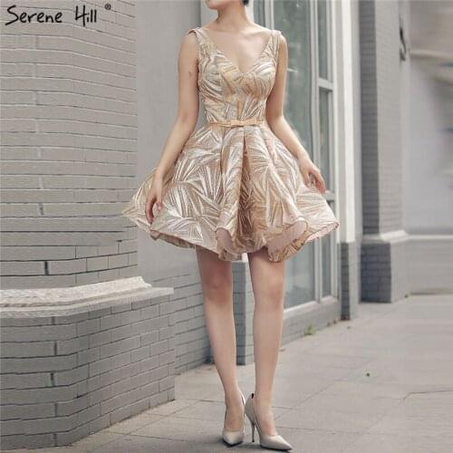 New Deep-V Sexy Sleeveless Lace Up Evening Dresses 2020 Embroidery Sequined Fashion Evening Gowns 2020 Real Photo