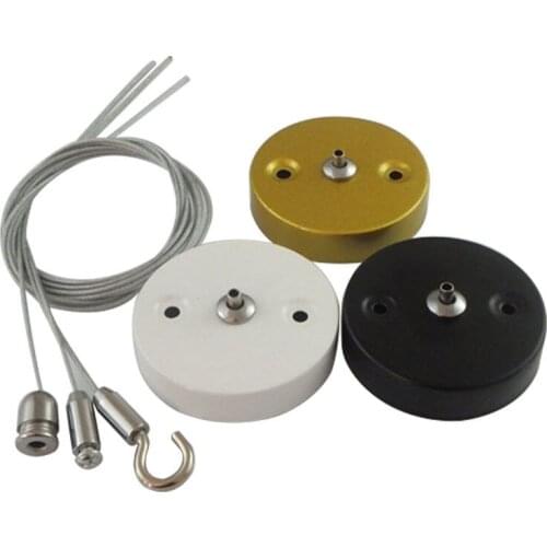 6PCS The Set With 1M Steel Wire Ceiling Plate Is Retractable, Used For Hoisting Various Lamp LED, Turnbuckles And Hooks