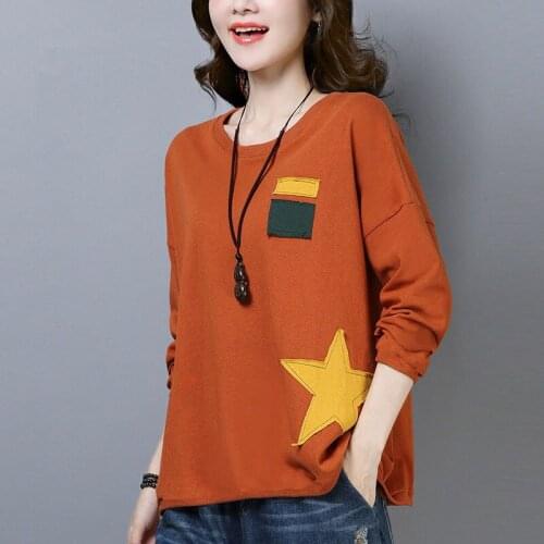 Women Spring Autumn Style Casual T-Shirts Lady Long Sleeve Tops T-shirts Girls Casual Printed Tees Shirs DF2005