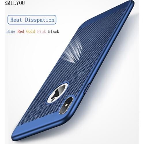 SMILYOU Hard PC Phone Case For iPhone 6 6S 7 8 X Slim Protective Back Cover For iPhone XR XS Max 7 8 Plus Solid Capa Coque Black
