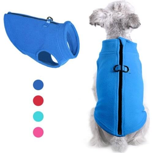 Winter Fleece Pet Dog Clothes Jacket with Buckle Warm French Bulldog Clothing Puppy Coat for Small Dogs Chihuahua Pug