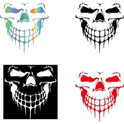 066C Car Bodywork Halloween Sticker Window Styling Interior Skull Style Decorations