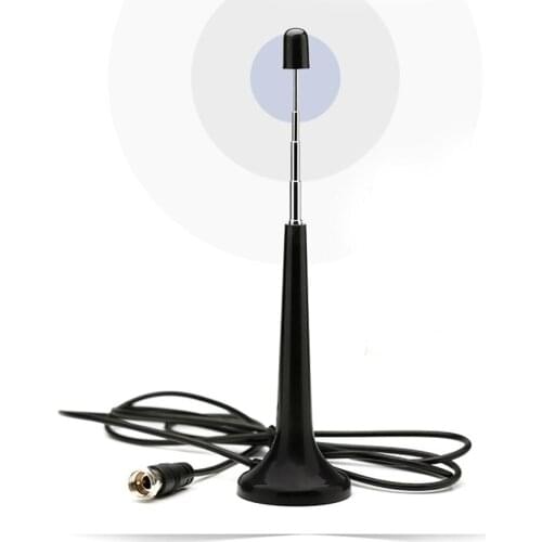 1PC Telescopic Aerial 470-868Mhz Radio TV FM DTMB Antenna 15dbi high gain sucker base 3m cable with F male connector NEW