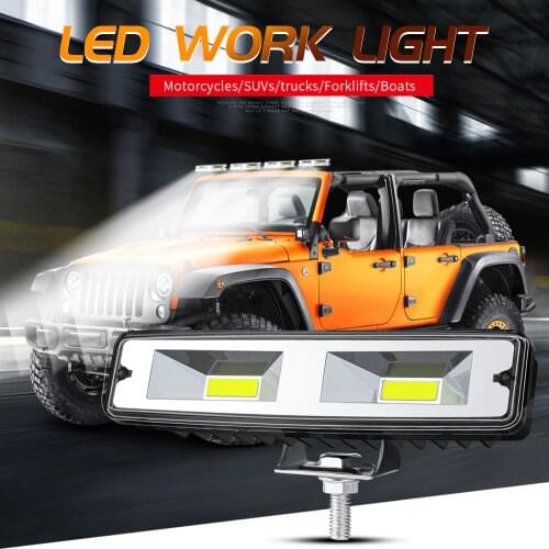 48W 4000lm Work Light Bar LED Flood Fog Light Car Headlight Bulbs For Jeep Toyota SUV 4WD Boat Truck Motorcycle Tractor Offroad
