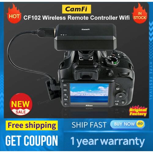 CamFi CF102 Wireless Remote Controller Wifi for DSLR Camera Capture Transmit Wirelessly Tablets for Nikon Sony A6300 Canon 800D