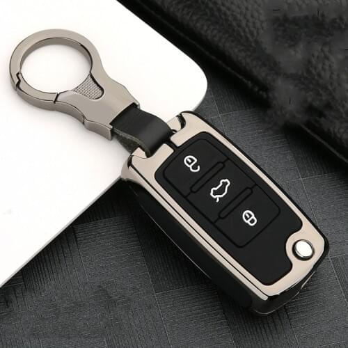 Galvanized Alloy Car key cover For VW Volkswagen Golf 4 5 6 7 Bora Jetta Polo Passat B5 B6 Skoda Superb Octavia Fabia Seat