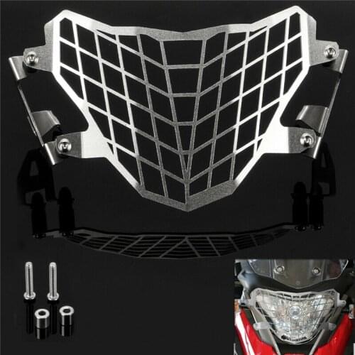 Black Chrome Stainless Steel Headlight Grille Guard Screen Protective Cover for BMW G310GS 2017 2018 2019