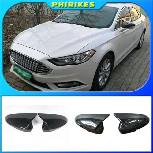 Black Side Wing Mirror Caps For FORD MONDEO MK5 2014-2019 MKV 5 Covers 2015 2016 2017 2018