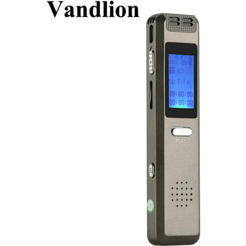 Vandlion V22 Gray Digital Audio Recorder 8G Voice Activated Recording Recorder USB Long Battery Life Stereo Support 32GB TF Card