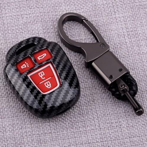 CITALL 4 Button Key Cover Case Shell Fob Fit For Toyota Camry Corolla Prius Highlander RAV4 Vios Yaris Tacoma Sequoia Tundra