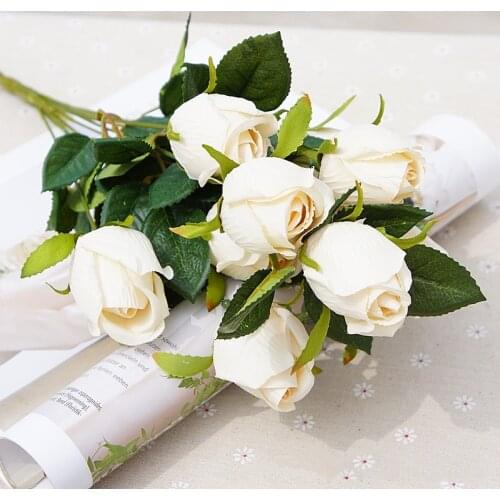 Feel Like Immortal Flower 9 Diamond Rosebuds Home Decor Wedding Valentines Day Present Ours En Rose Artificielle Flowers Mariag