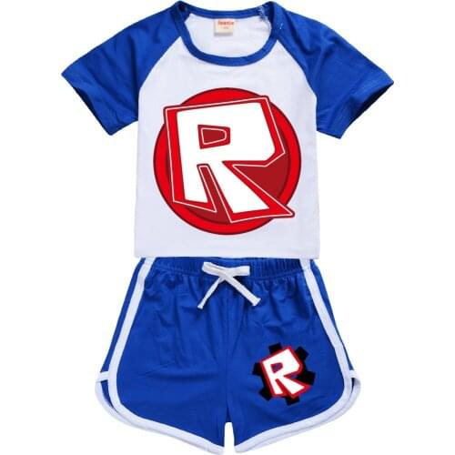 Kids Robloxing Sports Suit Kids Tshirt Shorts Boutique Summer Clothing Set Baby Boys Girls TShirts+shorts Pants 2pcs Clothing