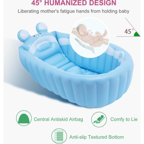 Baby Bath Baby Inflatable Bath Tub Infantil Portable Bathtub Infant Toddler Non Slip Bathing Tub Swimming Pool for Newborn Baby