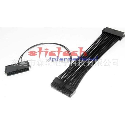 By dhl or ems 100pcs PCI-E express ATX Power Supply Adaptor Cable Connector for Mining 24Pin 24 pin 20+4pin Dual PSU