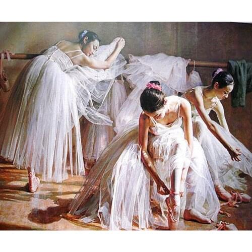 DIY Diamond Painting Dancing Girl Needlework Embroidery Cross Stitch Full square&round Rhinestones Painting Mosaic Home Decor