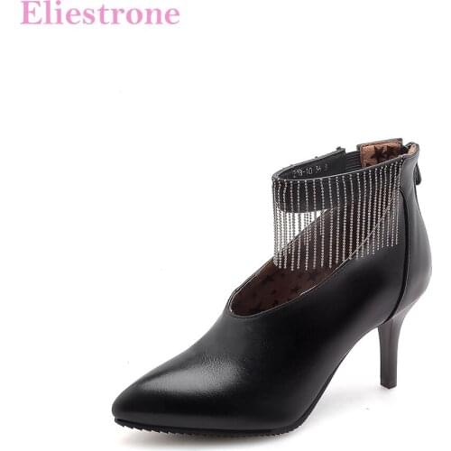 Brand New Hot Sale Fashion Wine Red Women Dress Pumps Elegant Black Lady Nude Shoes Spike Heels EKP10 Plus Big Size 10 32 43 47