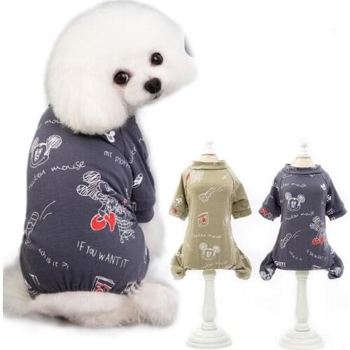 Quality Breathable Summer Spring Dog Clothes Soft Cartoon Printed French Bulldog Pet Clothes New Fashion T-shirt For Dog