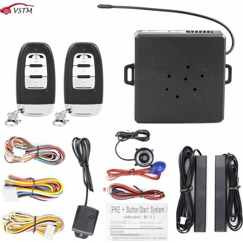 New 12V Auto Car Alarm One Start Stop Button Engine Push Button RFID Lock Ignition Switch Keyless Entry Starter Antitheft System