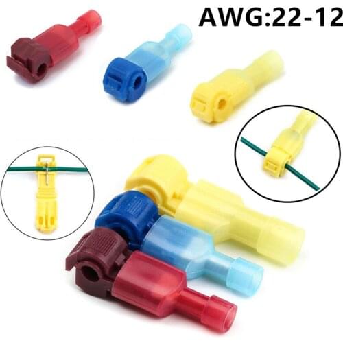 10PCS AWG 22-10 Wire Cable Connectors Terminals Crimp Terminal Scotch Lock Quick Splice Electrical Car Audio Kit Tool Set