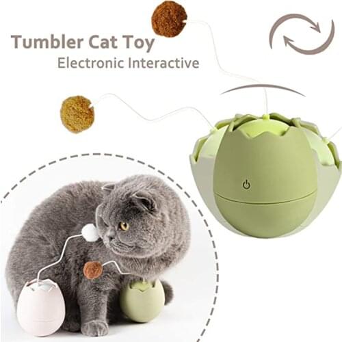 Cat Interactive Toy Training Electric Rotating Tumbler Smart Automatic Game Eggshell Cats Rolling Ball Kitten Toys Pet Supplies