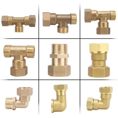 1/2" Male/Female Thread Brass Connector Garden Water Connector Water Faucet Coupling Adapter Pipe Plumbing Pneumatic Fittings