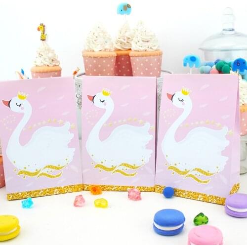 Swan Candy Box Birthday Glitter Topper Swan Party Decoration Birthday Swan Glitter Paper Cake Topper Birthday Decorations Part