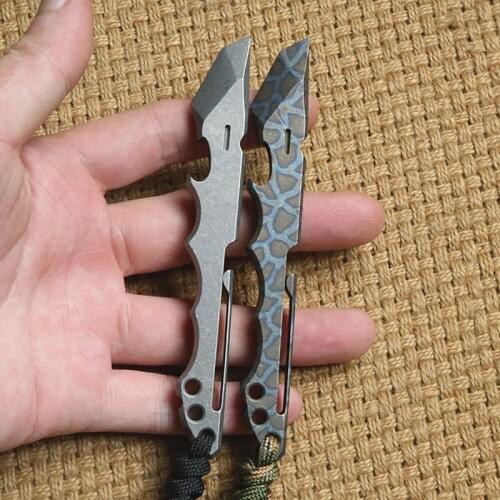 Titanium Alloy Crowbar Outdoor Survival EDC Tool Titanium Bottle Opener EDC Multifunctional Tool