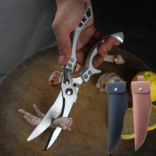 Powerful Kitchen Knife Knives Chicken Bone Knives Scissors Duck Fish Cutter Shears Stainless Steel Cleaver Knife Scissors knife