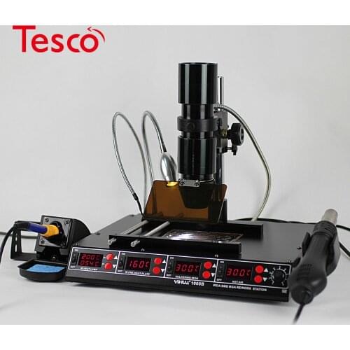 YIHUA1000B BGA Rework Station, Laptop Motherboard Repairing, BGA Machine, Reballing Kit, Welding, IR Station, SMD Tools