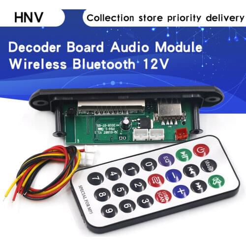 Newest Arrival Wireless Bluetooth 12V MP3 WMA Decoder Board Audio Module USB TF Radio For Car accessories
