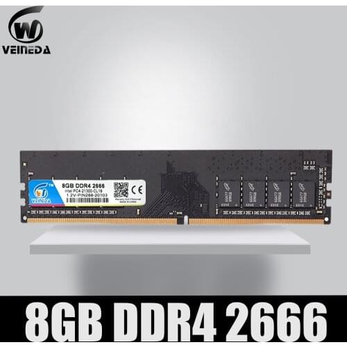VEINEDA Dimm Ram DDR4 8GB PC4 Memory Ram ddr 4 2666 3200mhz For Intel AMD DeskPC ddr4 16 gb 288pin