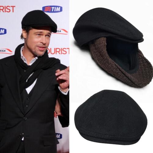 2019 Autumn Winter Men Hats Berets British Western Style Wool Advanced Flat Ivy Cap Classic Vintage Beret Cap Size S-XL BLM80