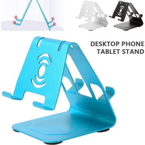 Portable Desktop Mobile Phone Holder Stand Cradle Dock Phone & Tablet Holder Aluminum Adjustable Desktop Stand