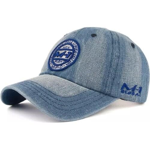Retro Fashion Washed Letter M-1 Baseball Cap cowboy hat For Men And Women Outdoor Sport Casual Cap Sun Hat Snapback Hat