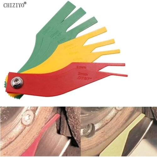 Car Brake Pad Scale Lining Thickness Ruler Feeler Gauge Tester Wear Meter Measure Tool Car Repair Brake Pad Diagnostic Tool