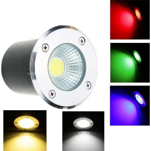 Lampada 7W 9W 85-265V AC Underground Light Lamp Waterproof RGB White Warm COB LED Buried Light IP67 Bulb For Garden Yard Landsca