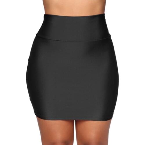 2021 Fashion Bodycon Skirts Women Stretch Tight Sexy Pencil Short Skirt Solid High Waist Slim Mini Skirts Office Party Мини Юбки
