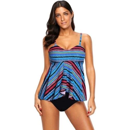 2021 Sexy Bikini Sexy Camisole Low Collar Sleeveless Irregular Hem Split Type Swimwear