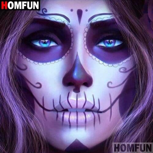 HOMFUN 5D DIY Diamond Painting Full Square/Round Drill "Painted woman" 3D Embroidery Cross Stitch gift Home Decor A00079