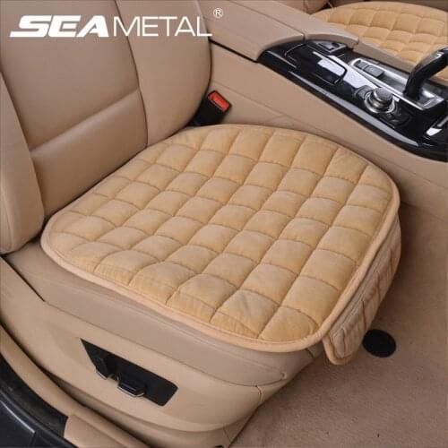 Warm Plush Car Seat Cover Protector for Winter Front/Rear/Full Set Non-Slip Car Seat Cushion Pad Mats Auto Interior Accessories