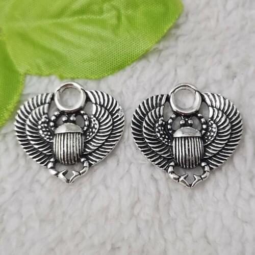 Free Ship 100 pcs Antique silver insect charms pendant 26x25mm