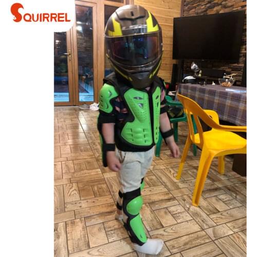 Green Model Motorcycle Riding Cycling Armor Jacket Roller skating guard armor vest suits Knee Elbow Pad