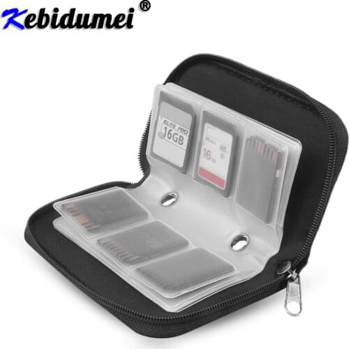 Kebidumei Memory Card Cases SDHC MMC CF For Memory Card Storage bag Carrying Pouch Box Protector for Memory card Micro SD Card